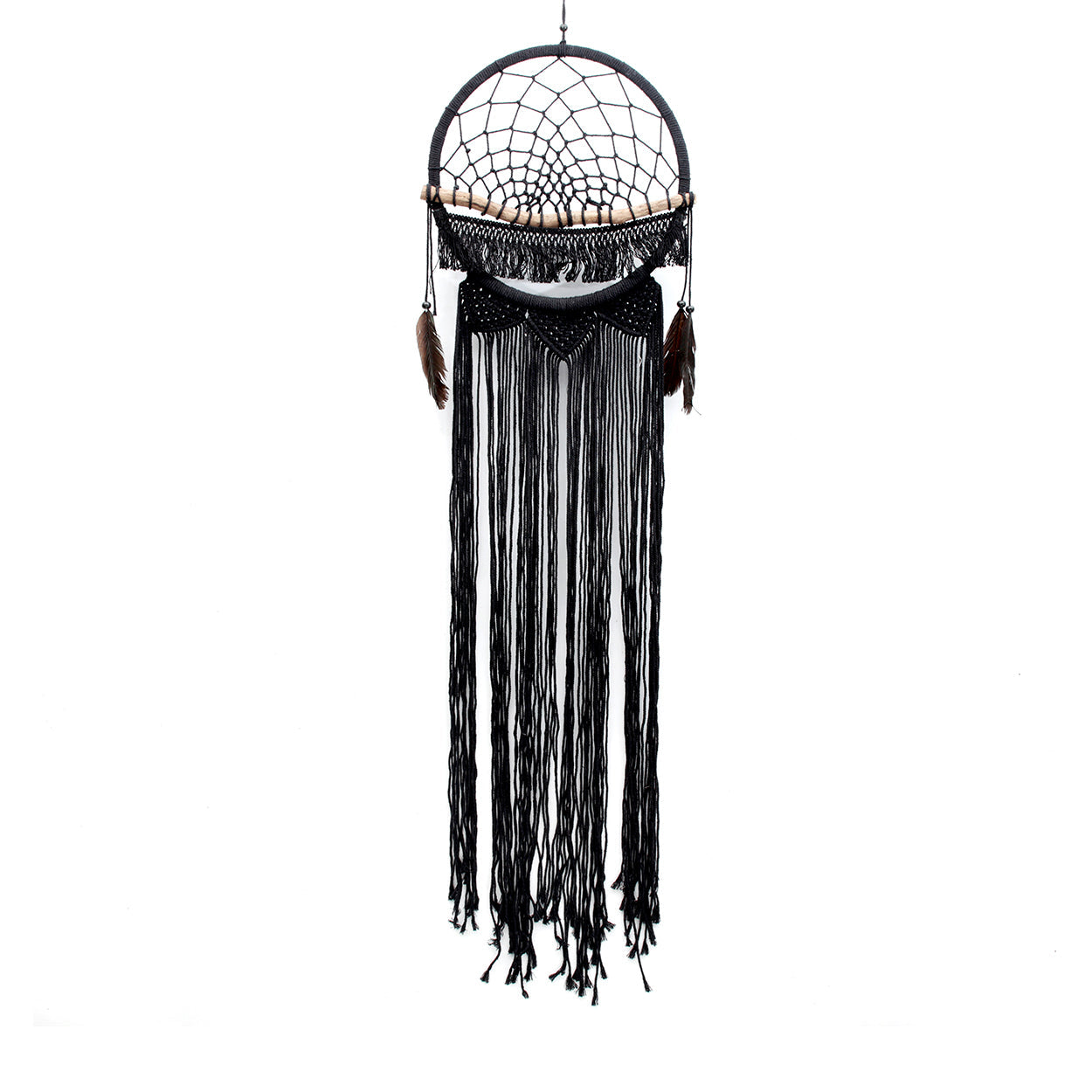 De Houten Macramé Dromer - Zwart