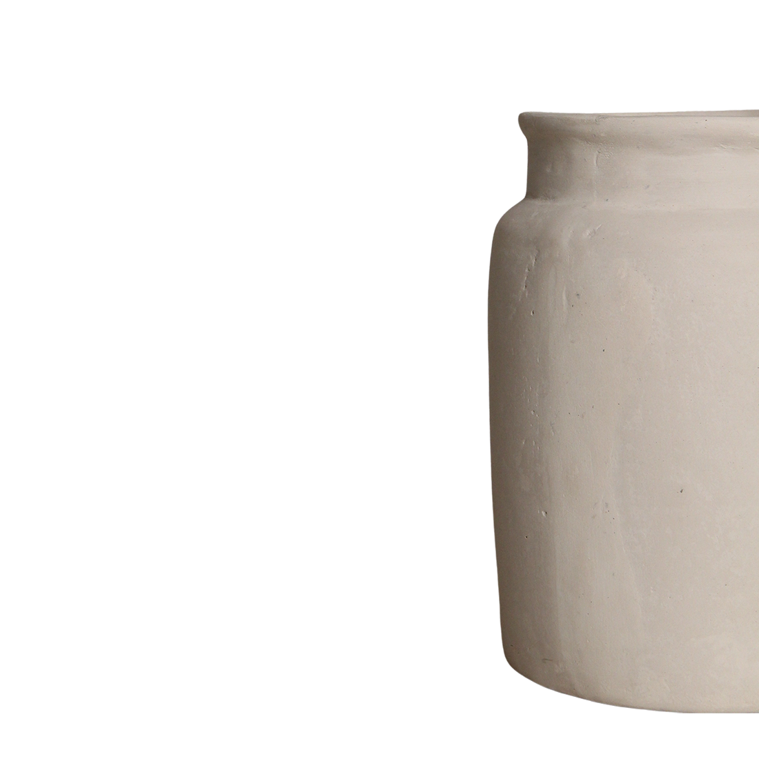Krijtkleurige decoratieve vaas Mandore M