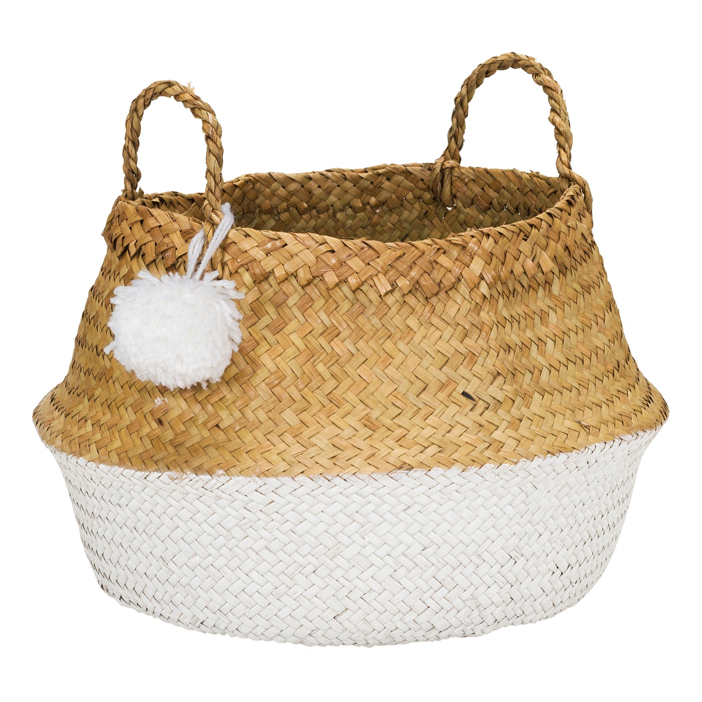 PomPom, maat M, witte mand van zeegras