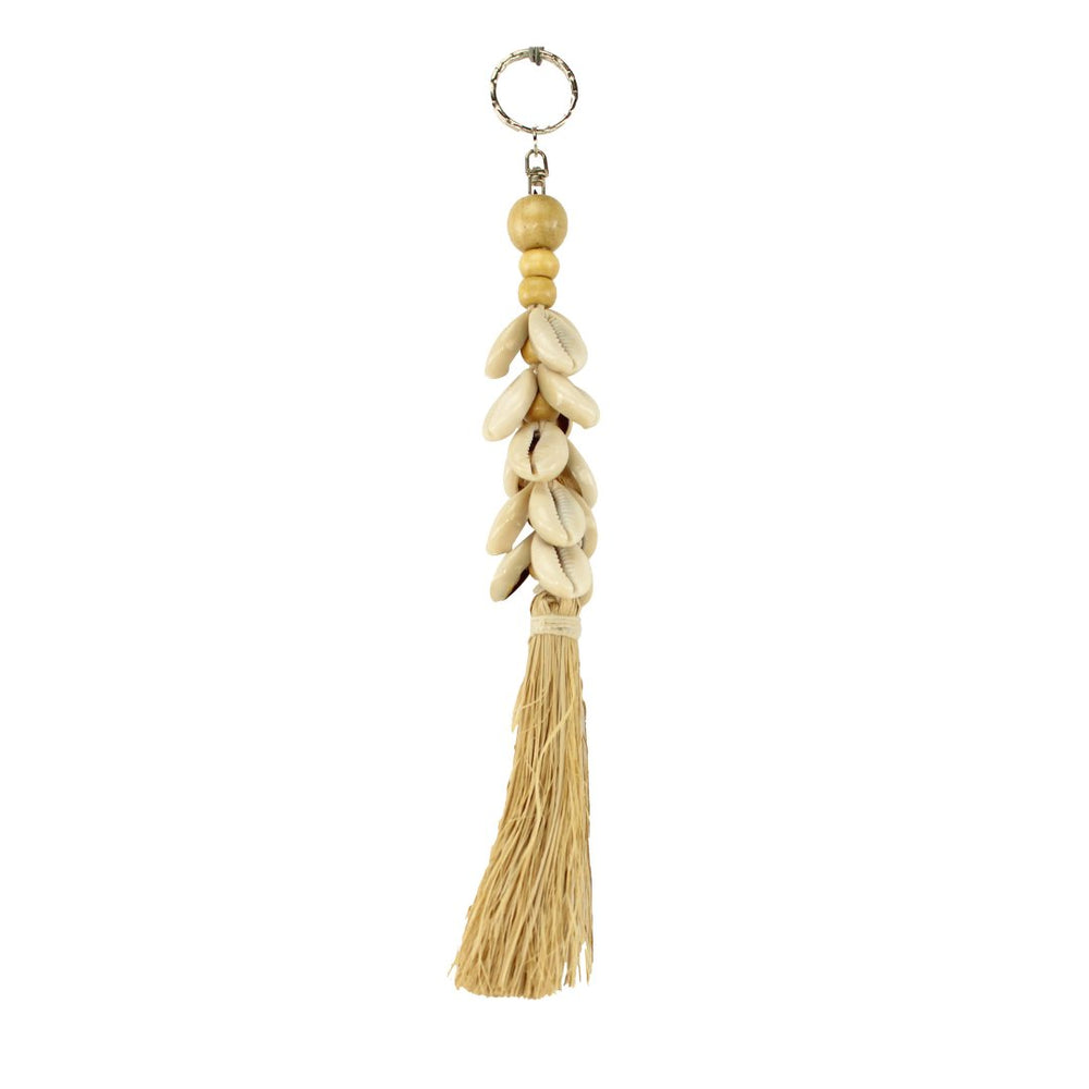 Sleutelhanger met schelpen - De lange schelpsleutelhanger
