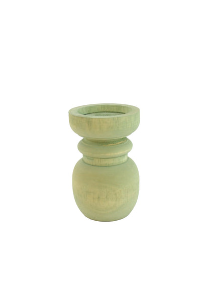 Houten Kaarsenhouder Groen - The Hijau – M