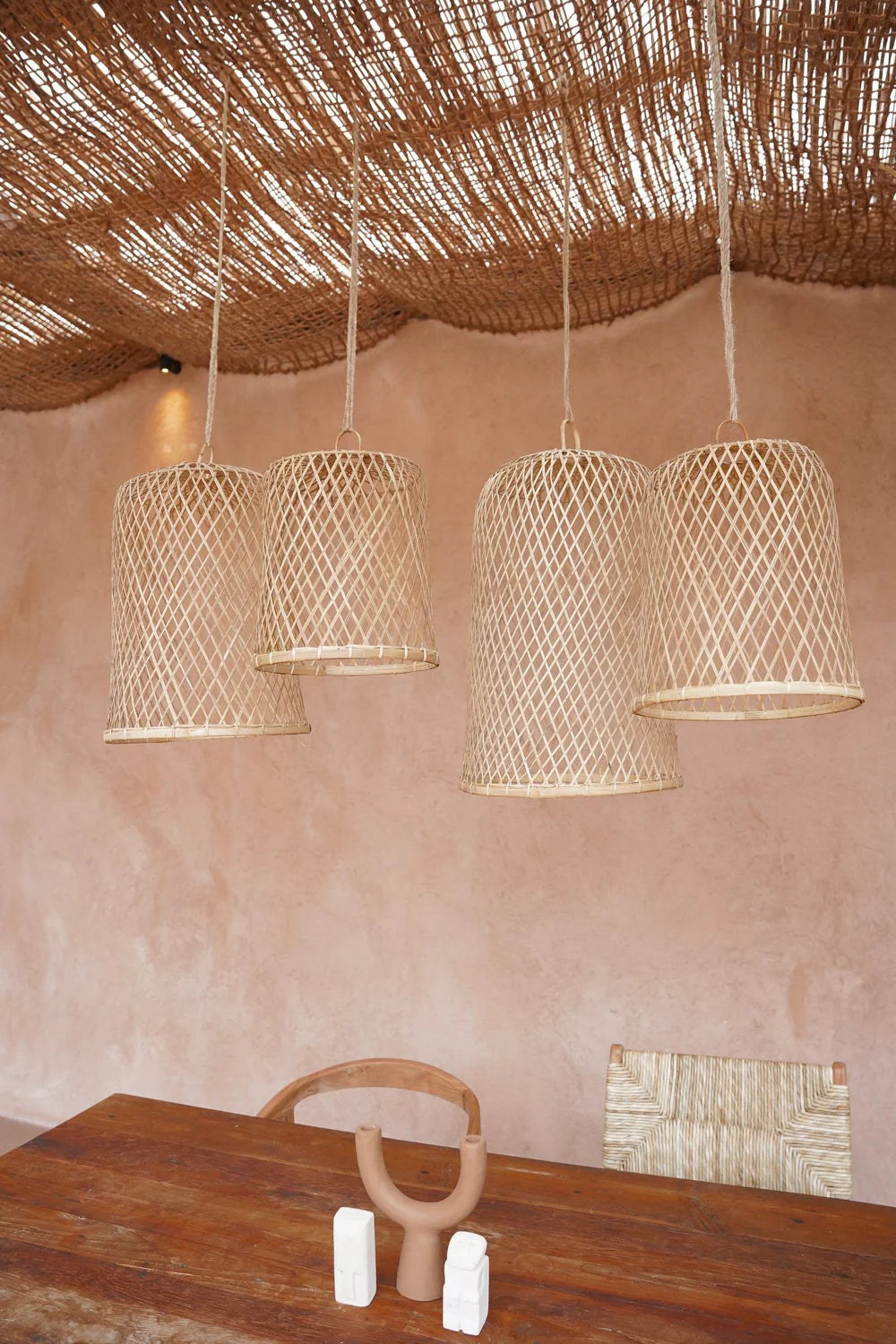 Bamboelampen - The Buluh Hanglamp – Set van 4