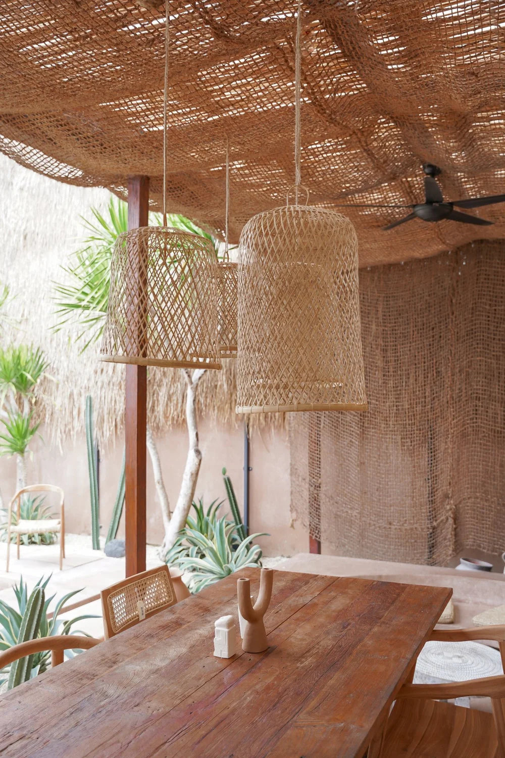 Bamboelampen - The Buluh Hanglamp – Set van 4