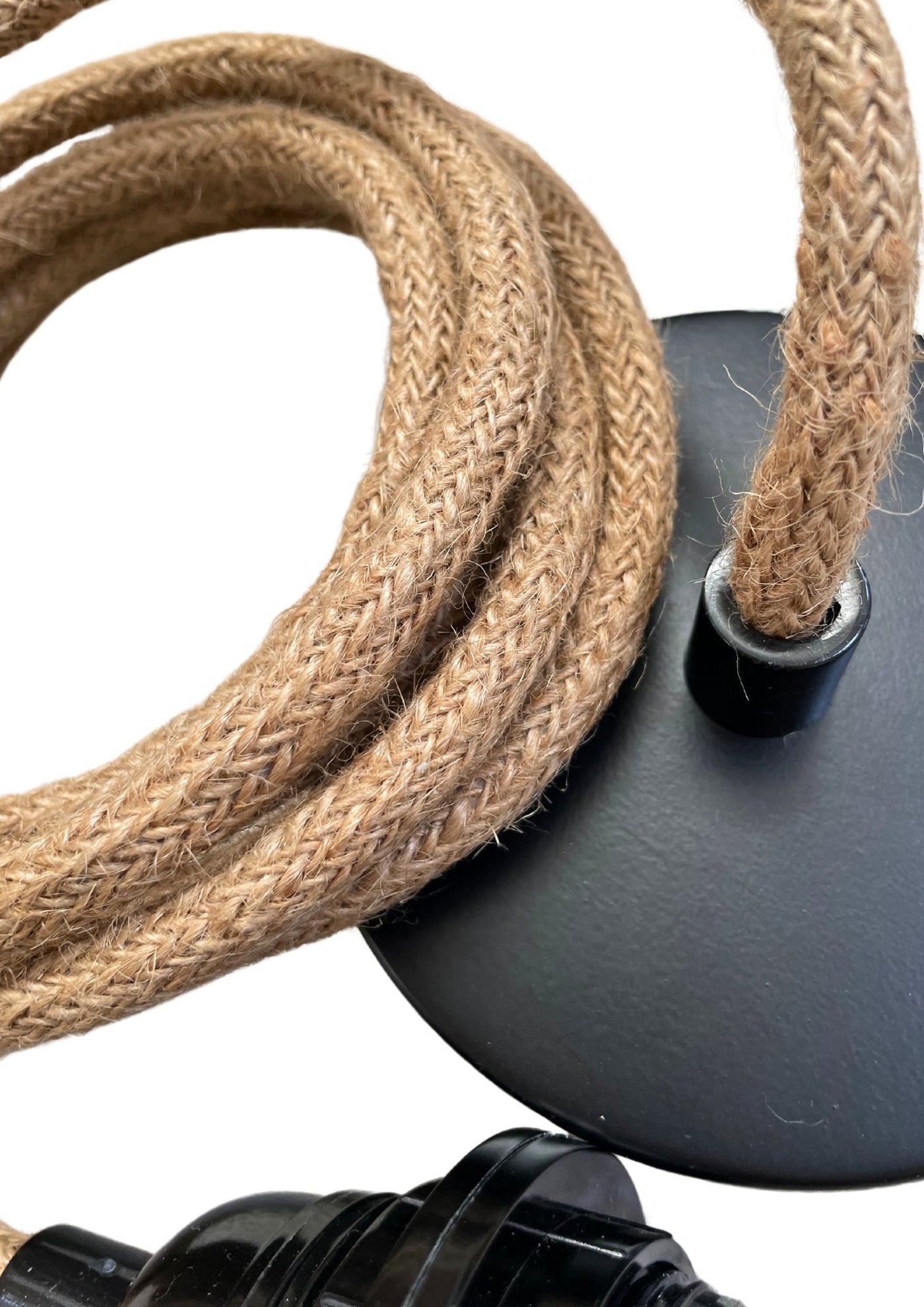 Kabel met fitting - Naturel Zwart