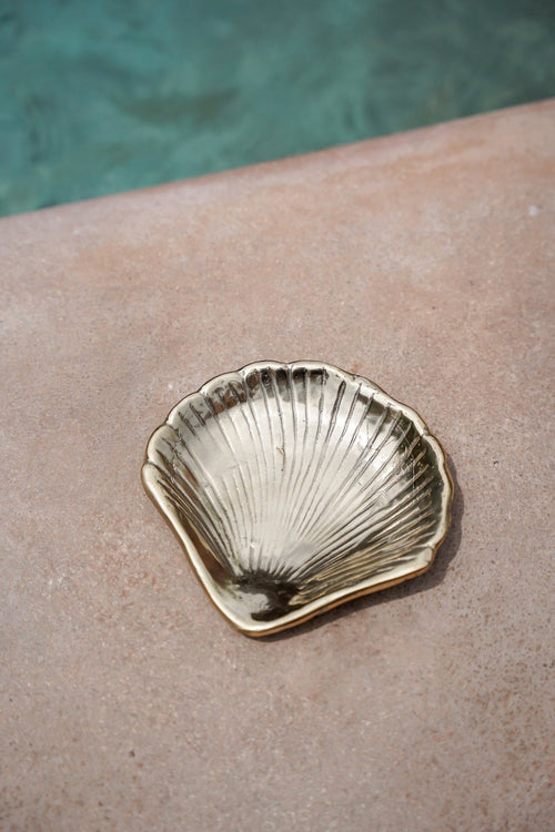 Gouden schaaltje - Messing schelpschaal