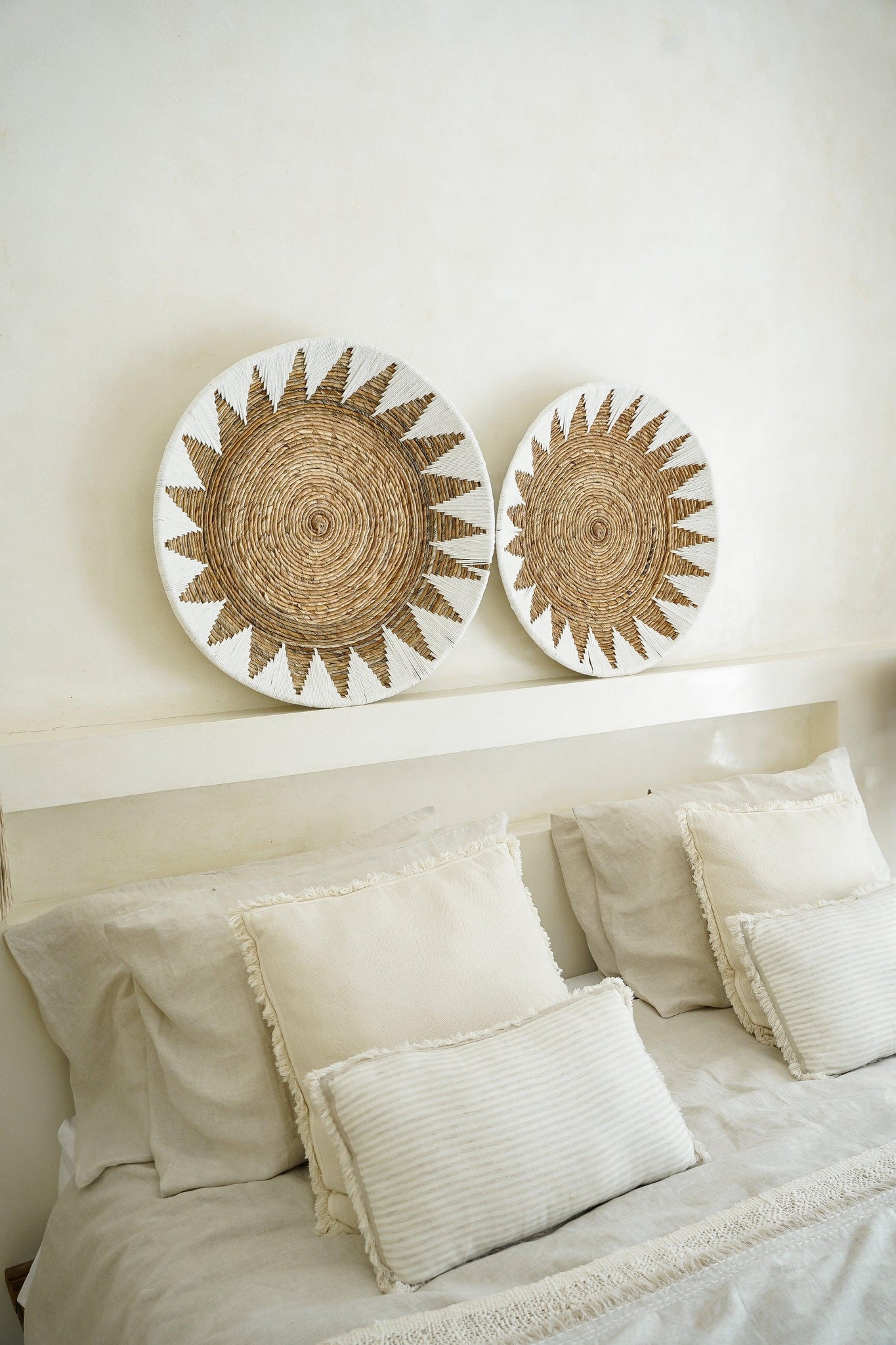 Het bamboe sterbord - Wit - XL - Hippie Monkey (67 cm)