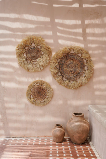 Raffia wanddecoratie - The Sidemen - XL