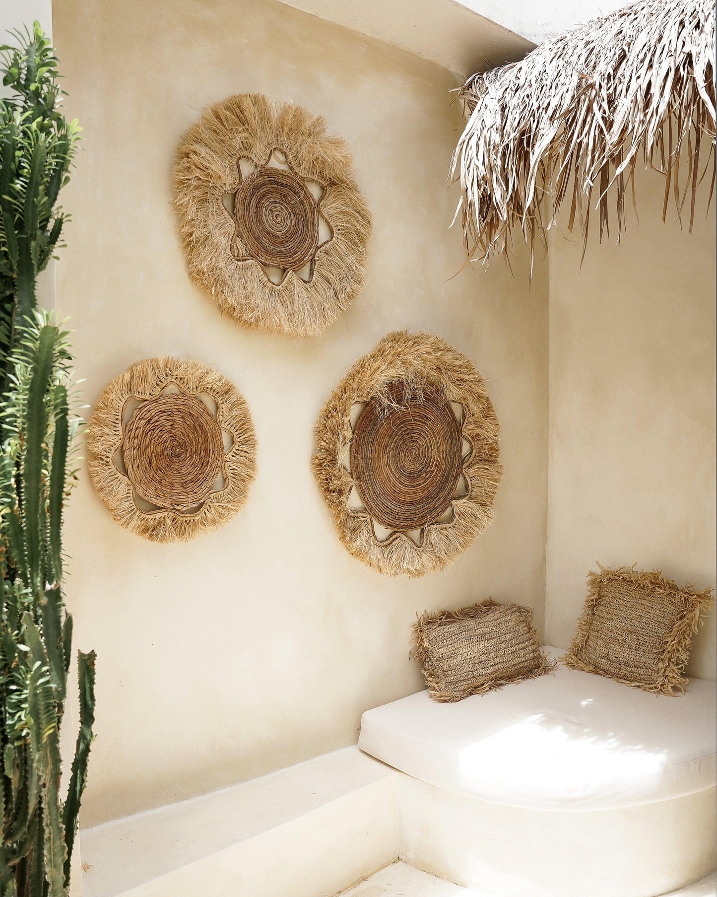 Raffia wanddecoratie - The Sidemen - XL