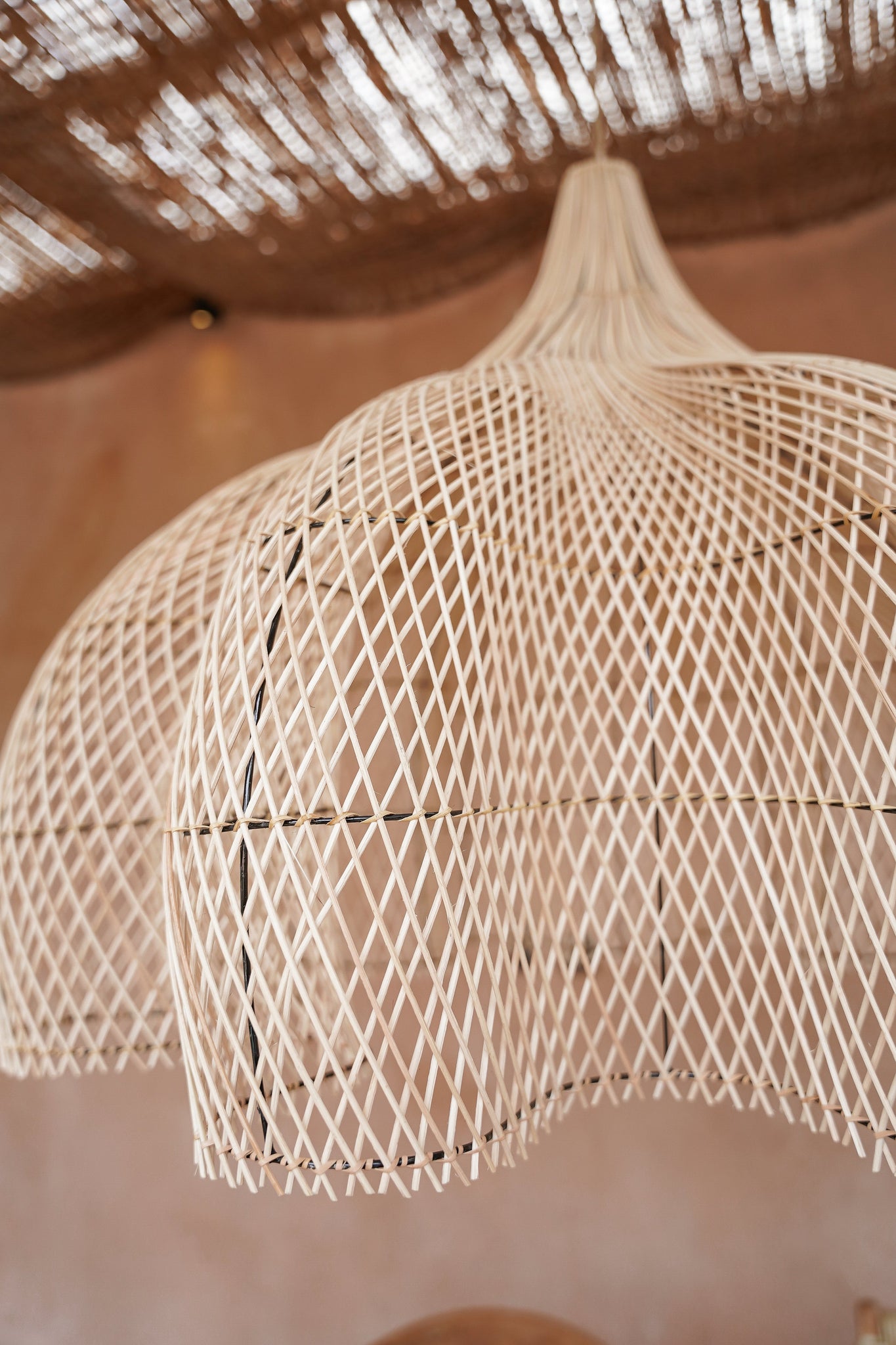 Rotan lampenkap - The Bunga - XL (100 cm) - Hippie Monkey
