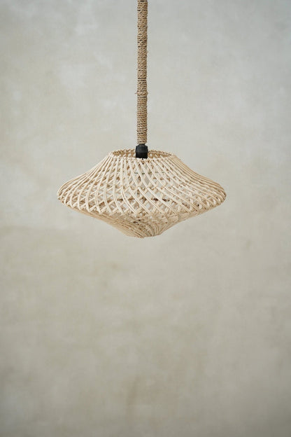 Rotan wandlamp - Bulat wand – M