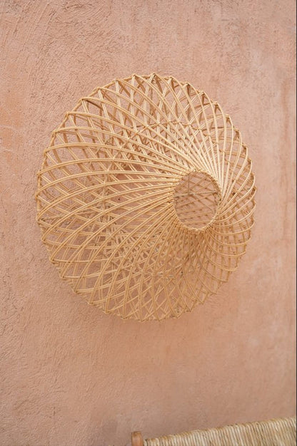 Rotan wandlamp - Bulat Wand – L