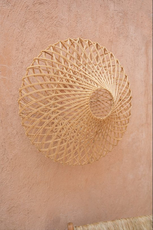 Rotan wandlamp - Bulat Wand – L