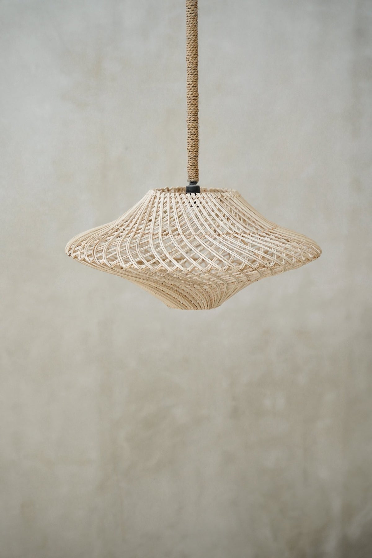 Rotan wandlamp - Bulat Wand – L