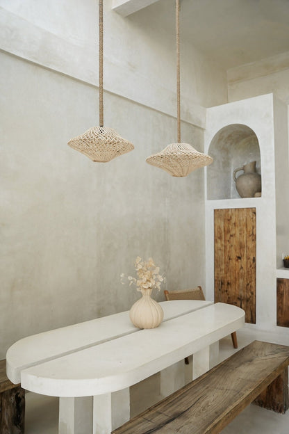 Rotan wandlamp - Bulat Wand – L