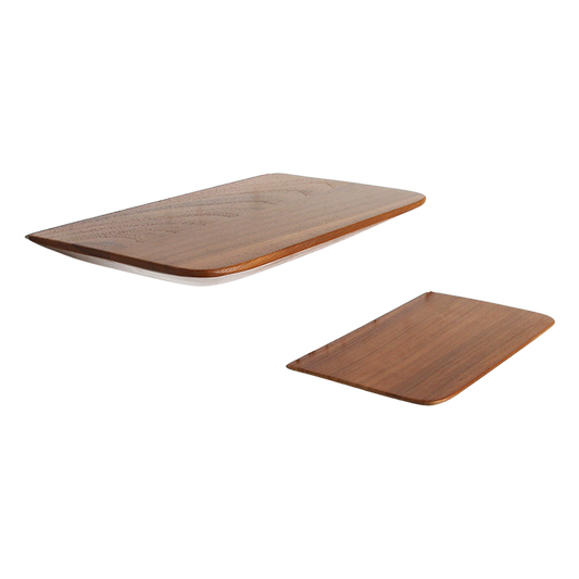 Craftsman teakhouten wandplank - set van 2