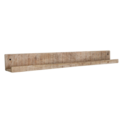 Mangohouten wandplank - Fotolijstplank - 75x8x8 cm