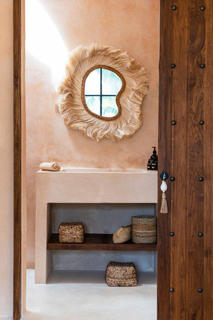 De mand van kokosschalen - naturel - M