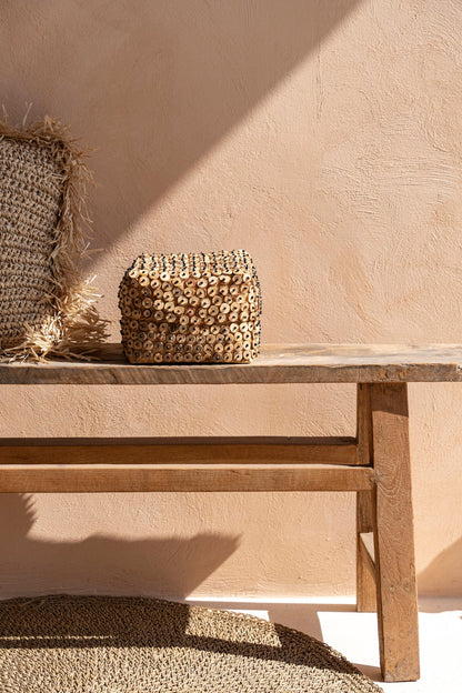 De mand van kokosschalen - naturel - M