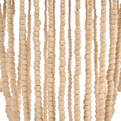 De kroonluchter van houten kralen - Naturel - L