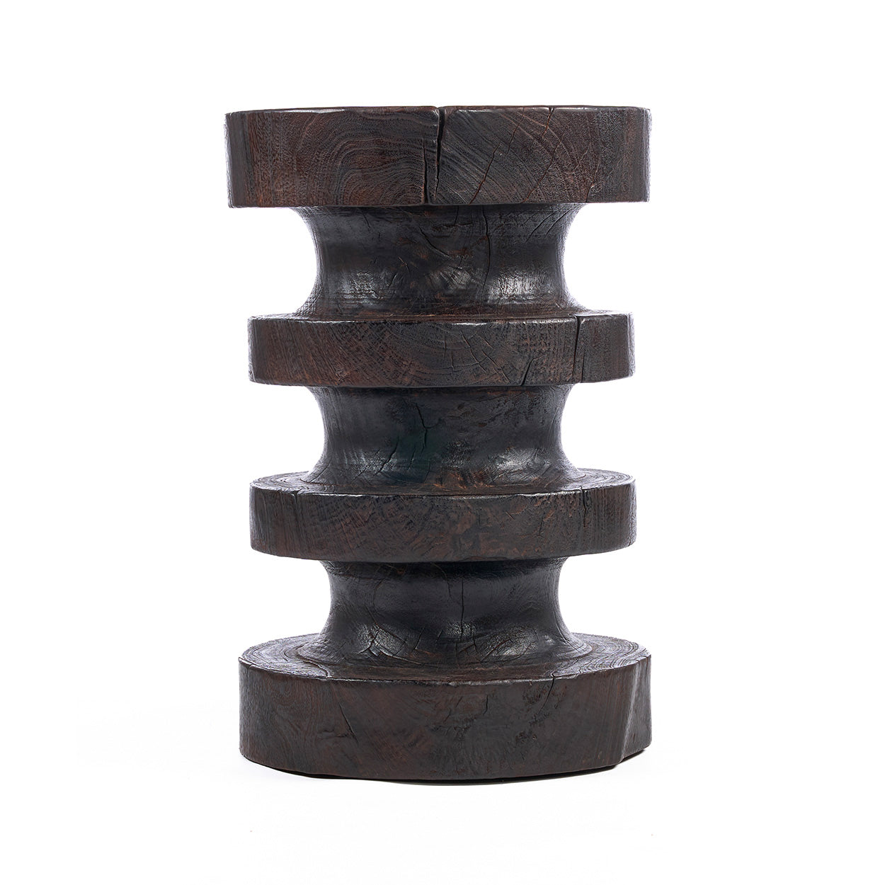 De Mocha Rings bijzettafel - donker walnoot