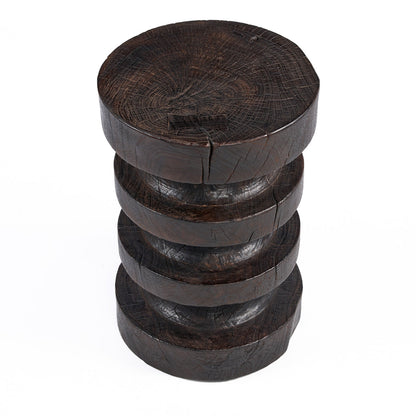 De Mocha Rings bijzettafel - donker walnoot