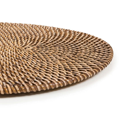 De koloniale ovale placemat - naturel bruin