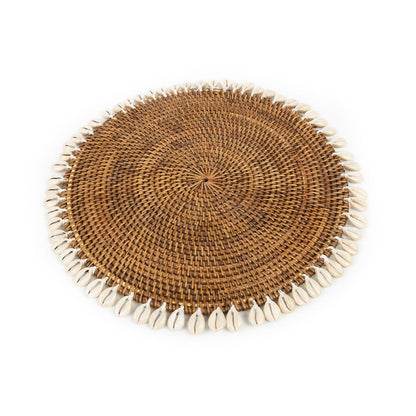 De koloniale schelp-placemat - naturel bruin