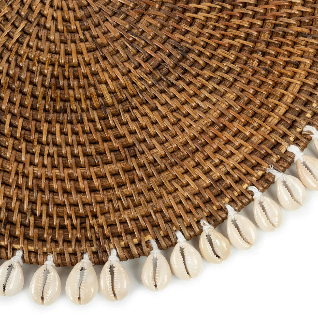 De koloniale schelp-placemat - naturel bruin