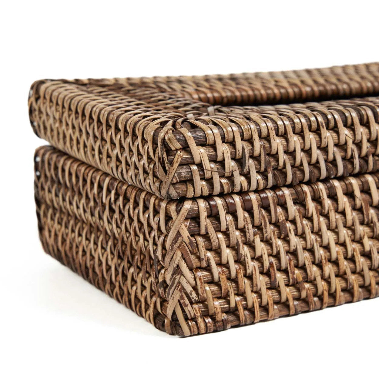 De klassieke rotan tissuedoos - naturel bruin