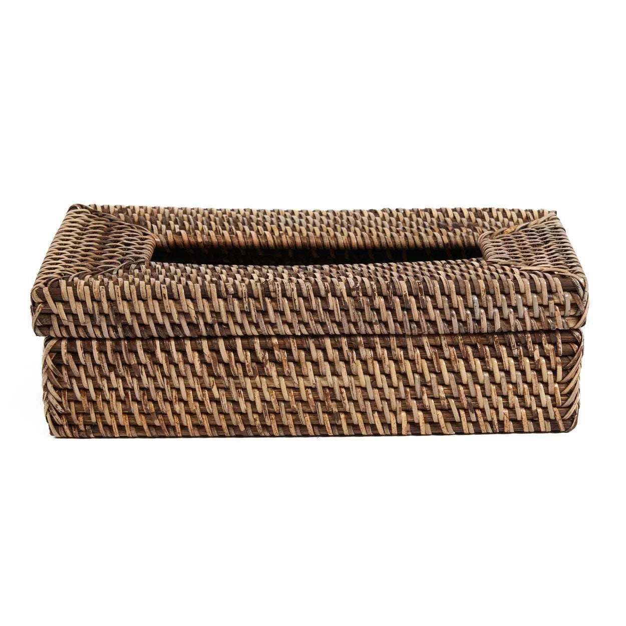 De klassieke rotan tissuedoos - naturel bruin