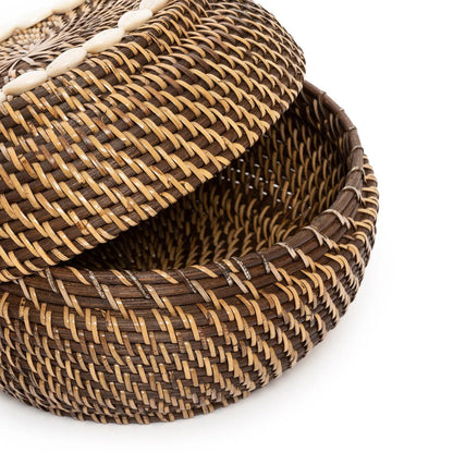 De Colonial Peek-a-Boo-mand - naturel bruin - S