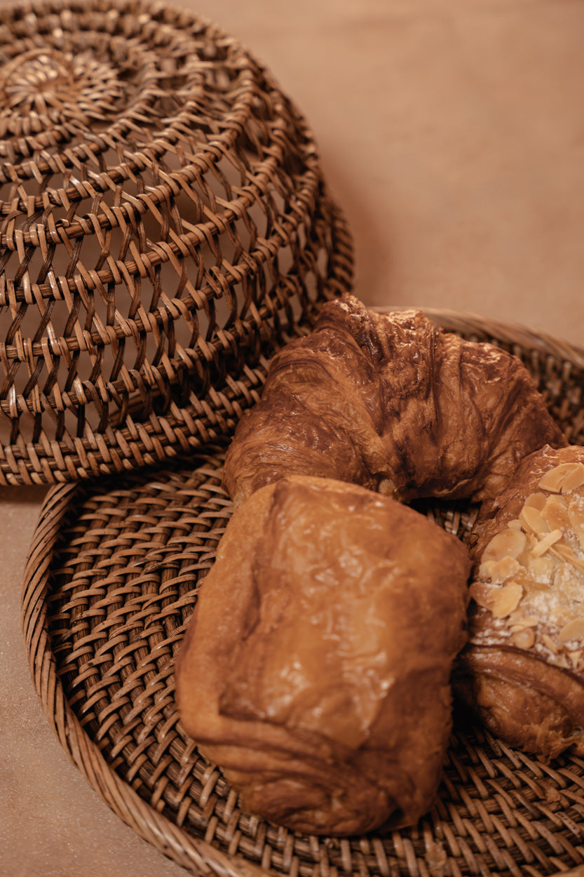 De rotan voedselkap - naturel bruin - M