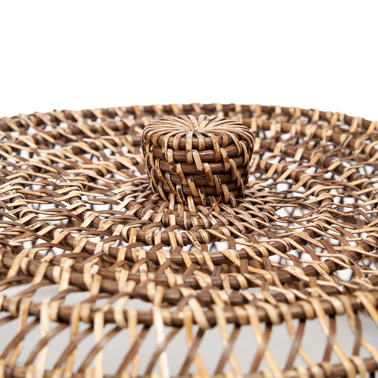 De rotan voedselkap - naturel bruin - M