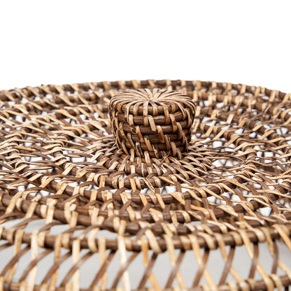 De rotan voedselkap - naturel bruin - M