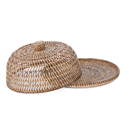De rotan voedselkap - naturel bruin - M