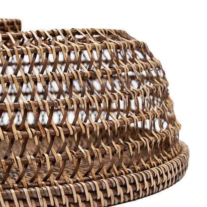 De rotan voedselkap - naturel bruin - M