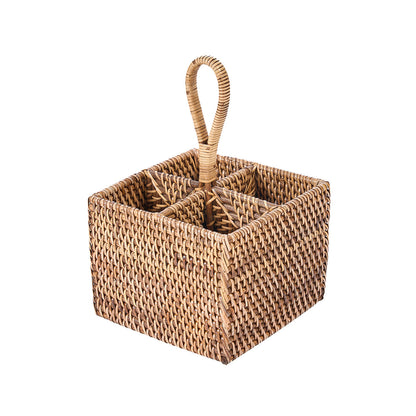 De rotan bestekhouder nr. 4 - naturel bruin