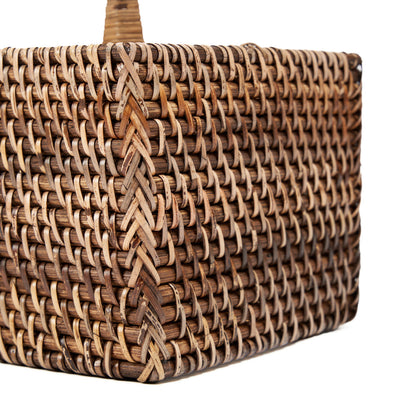 De rotan bestekhouder nr. 4 - naturel bruin
