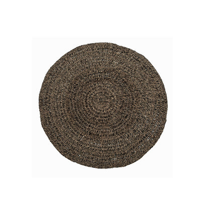 Het zeegras vloerkleed - natuurlijk zwart - 150