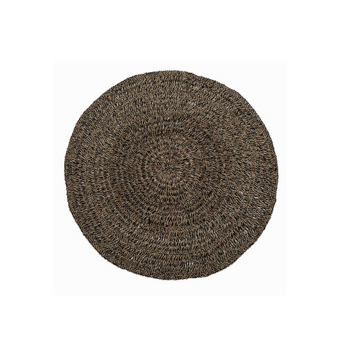 Het zeegras vloerkleed - natuurlijk zwart - 150