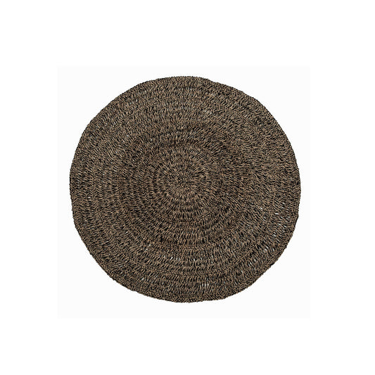 Het zeegras vloerkleed - natuurlijk zwart - 150
