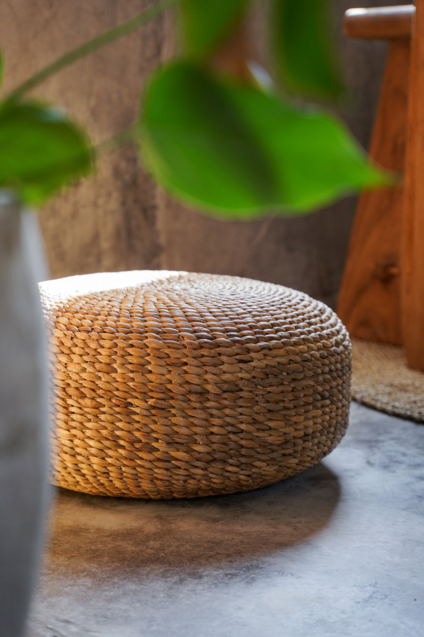 De poef van waterhyacint - Naturel - M