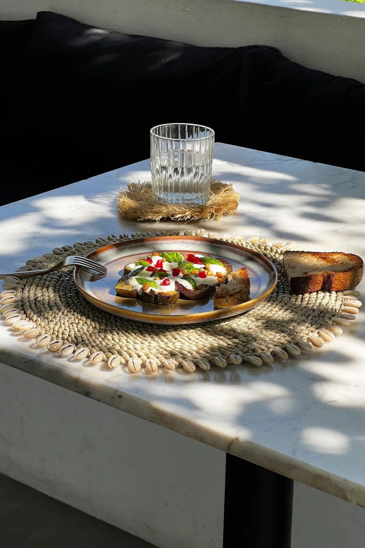 De zeegras schelp-placemat - naturel