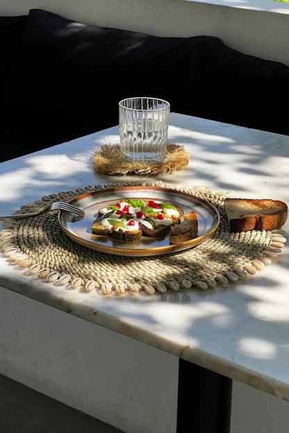 De zeegras schelp-placemat - naturel