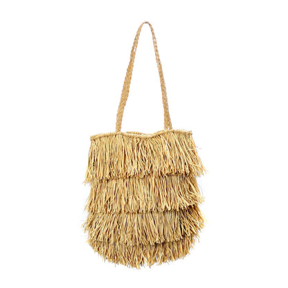 De Raffia Bahamas-tas - Naturel