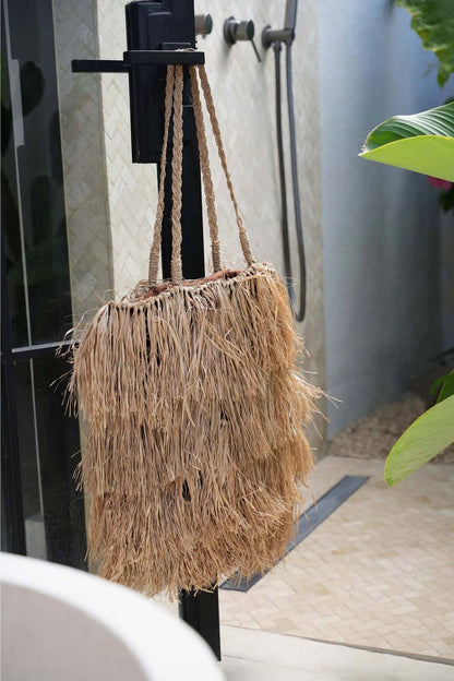 De Raffia Bahamas-tas - Naturel