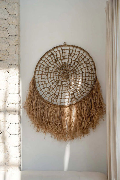 De raffia-dromenvanger - naturel