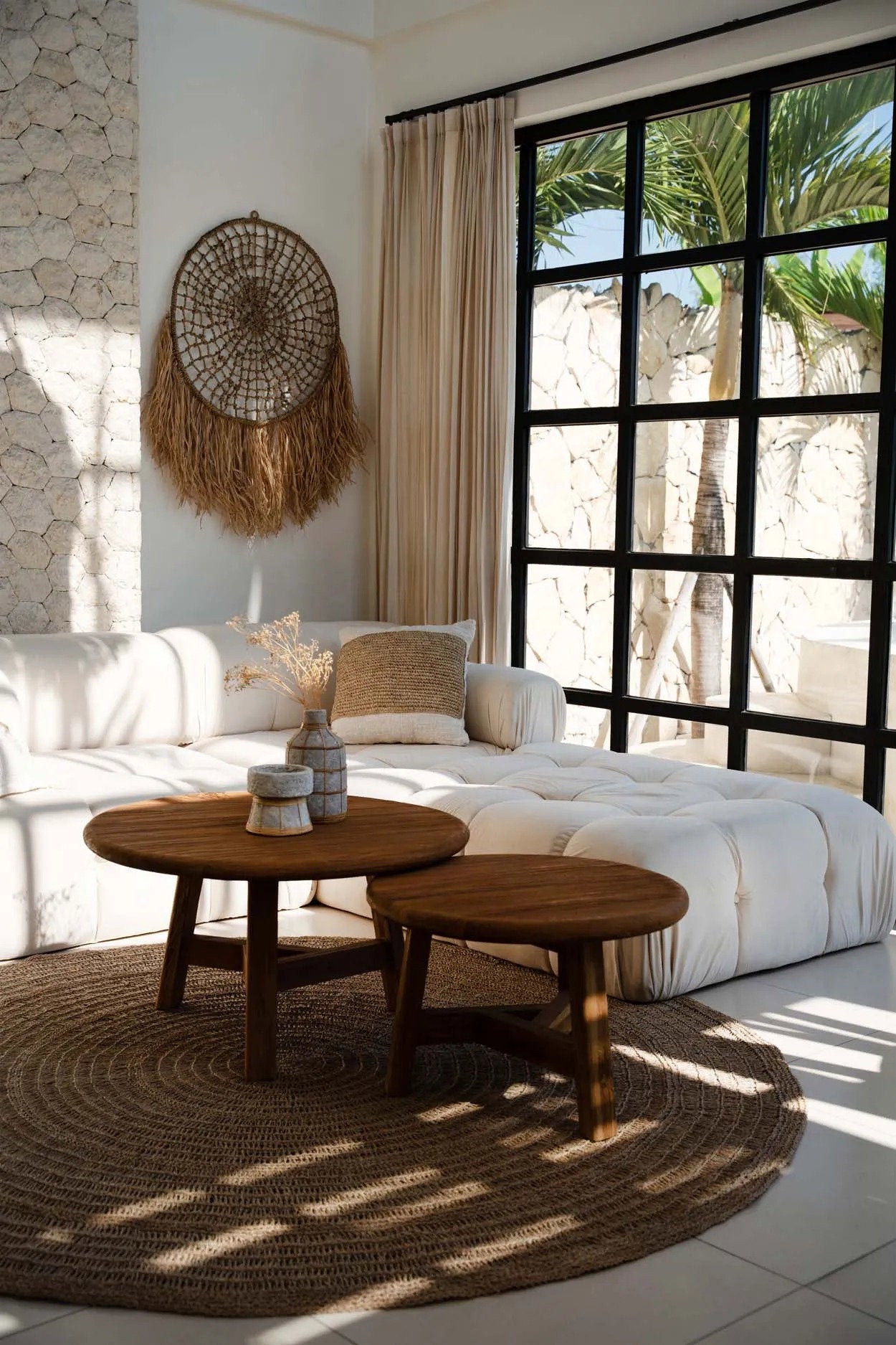 De raffia-dromenvanger - naturel