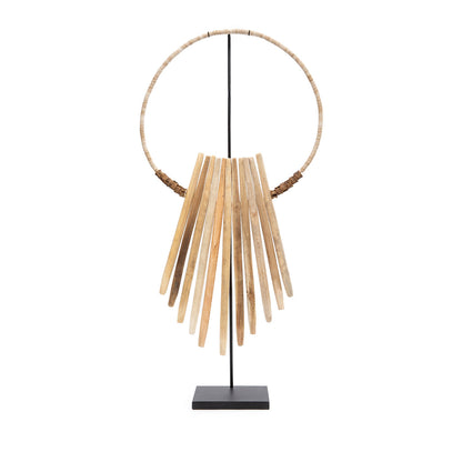 Houten stokjes op standaard - naturel