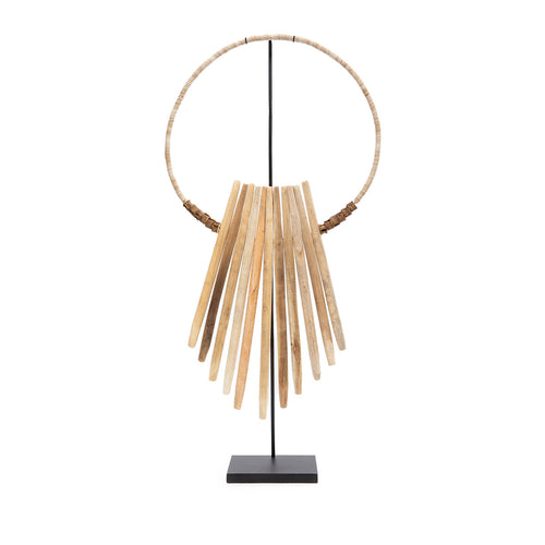 Houten stokjes op standaard - naturel